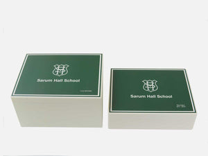 Personalised Sarum Hall School Memory Wooden Boxes