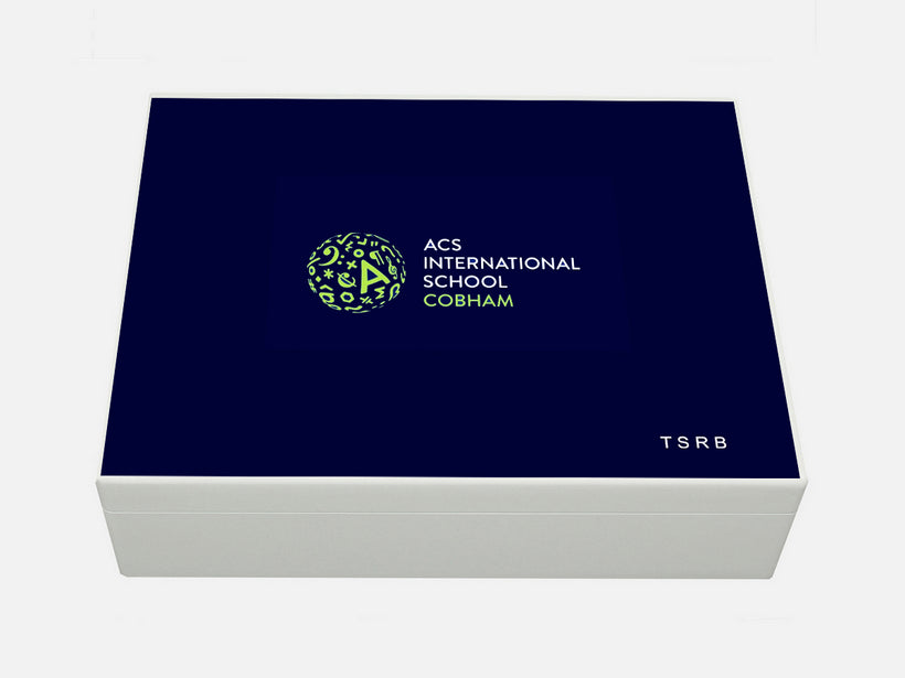 Personalised ACS School Memory Wood Boxes  - Cobham,Egham and Hillingdon