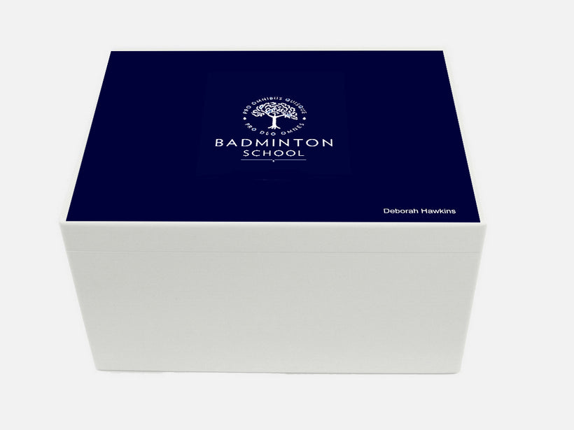 Personalised Badminton School Memory Boxes