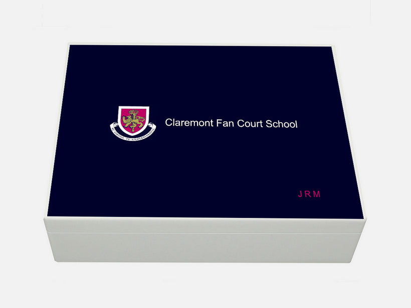 Personalised Claremont Fan Court School Memory Boxes