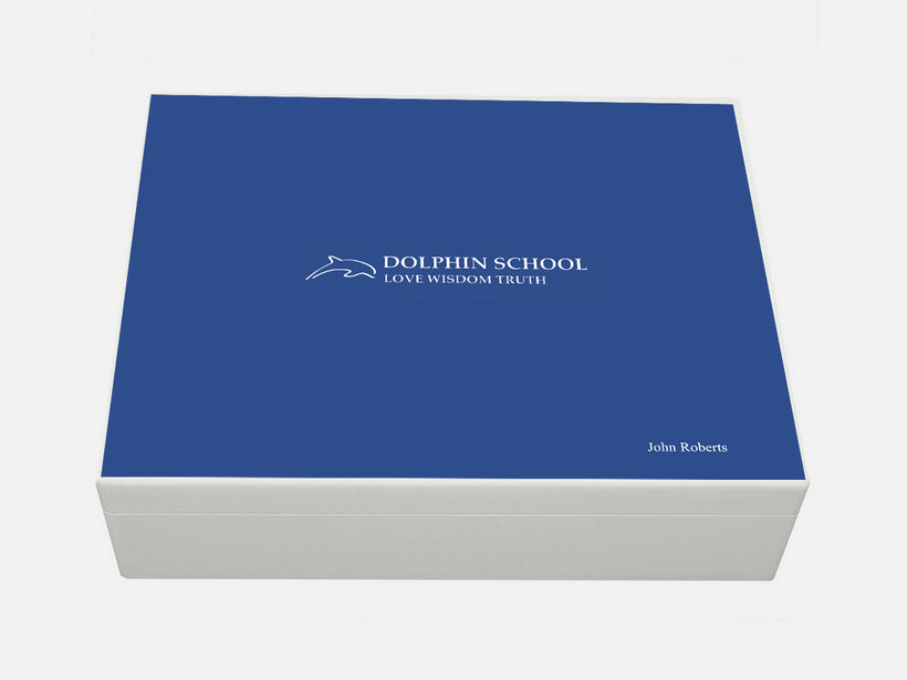Personalised Dolphin School Memory Boxes