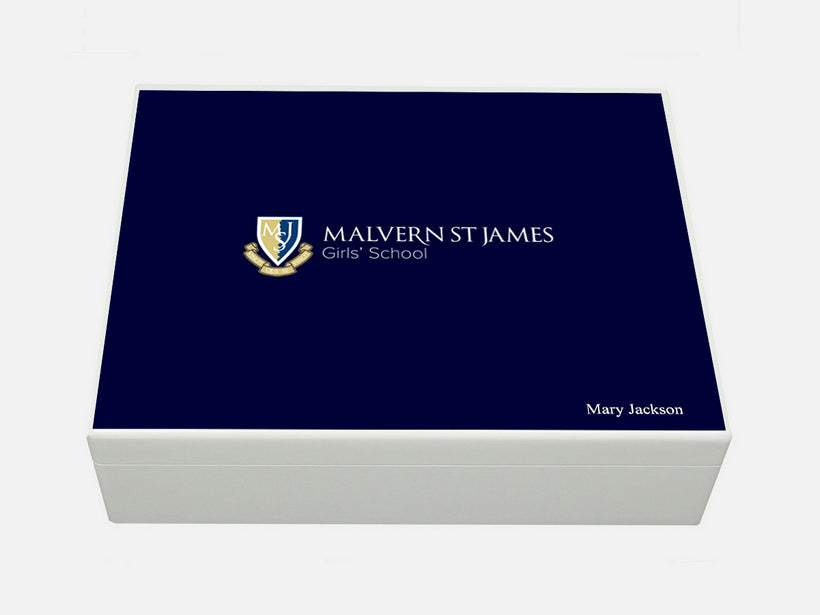 Personallised Malvern St James School Memory Boxes