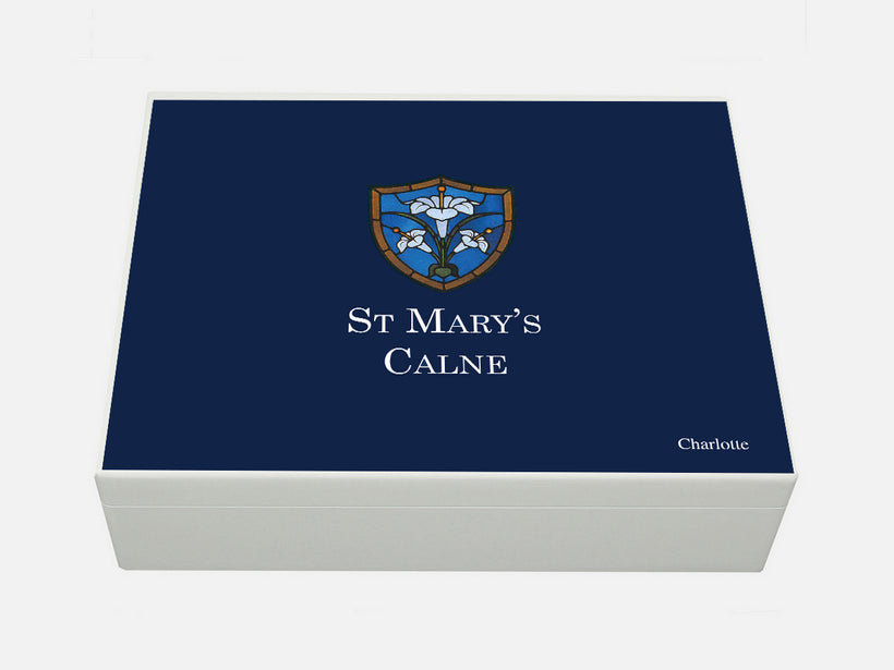 Personalised St Mary&#39;s Calne School Memory Boxes