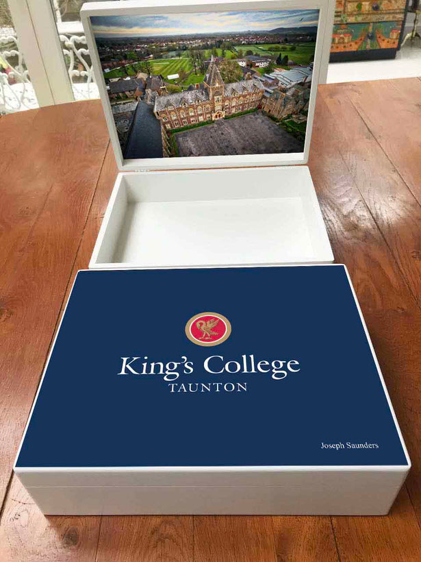 Personalised King&#39;s College Taunton School Memory Boxes