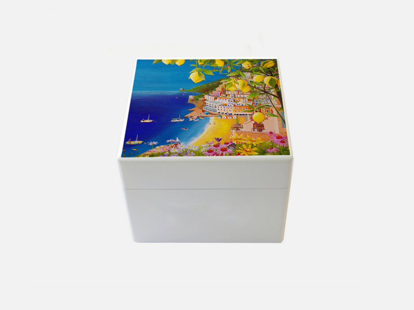 Your  Own Artwork on a beautiful white wooden box