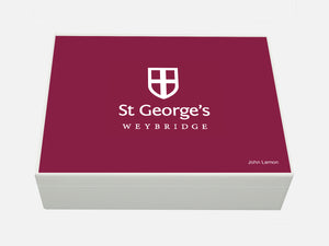 St Georges College School Memory Wood Box - A4 box - Personalised