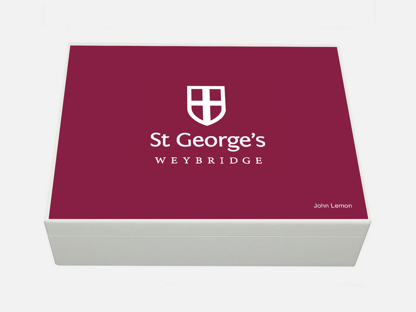 Personalised St Georges College Weybridge School Memory  Boxes
