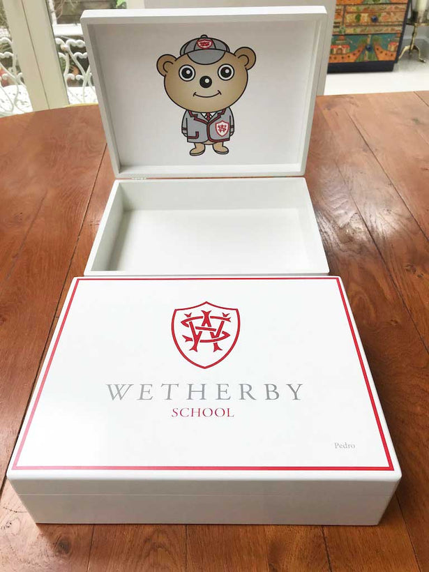 Personalised Wetherby Prep School Memory Wood Boxes