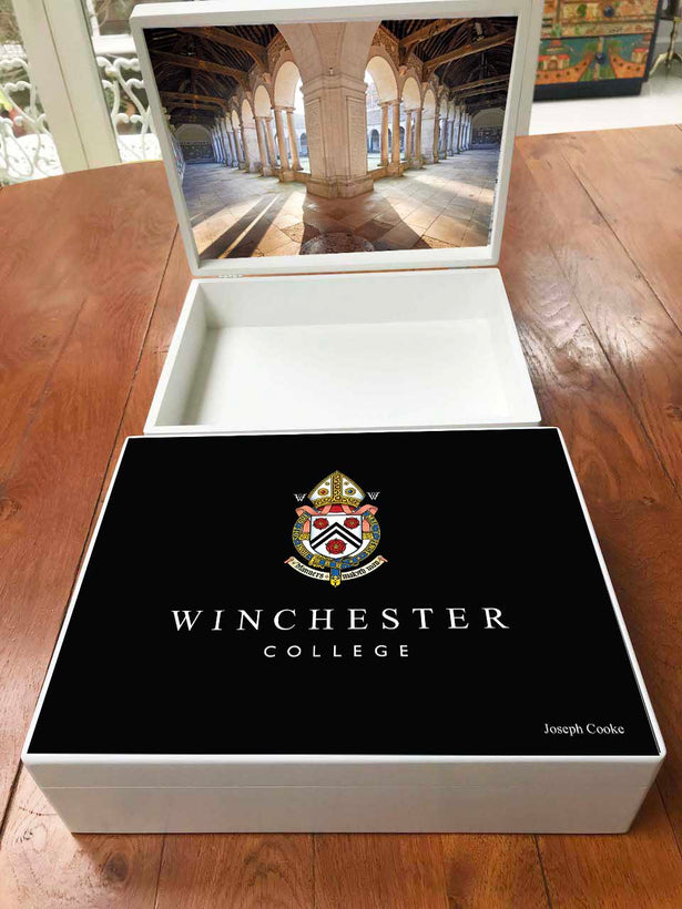 Personalised Winchester College Memory Wood Boxes