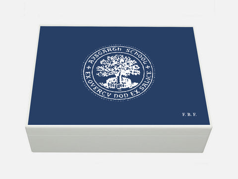 A4 Box - Personalised Aysgarth School Memory Wood Box
