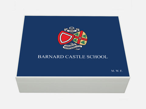 A4 Box - Personalised Barnard Castle School Memory Wood Box