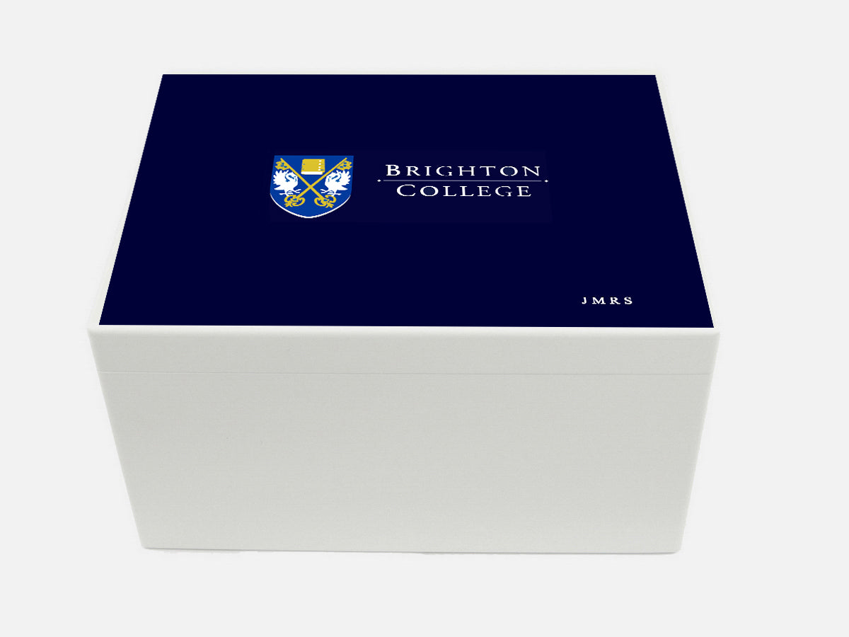 Brighton College School Memory Wood Box - A4 Chest - Personalised