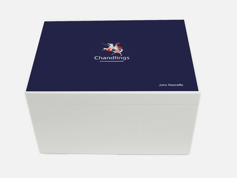 Chandlings School Memory Wood Box - A4 Chest - Personalised
