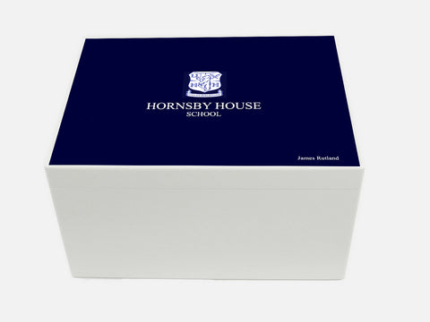 Hornsby House School Memory Wood Box - A4 Chest - Personalised