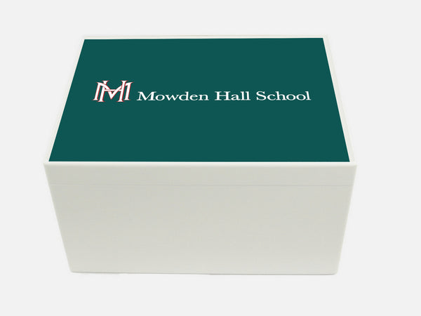 Mowden Hall School Memory Wood Box - A4 Chest - Personalised