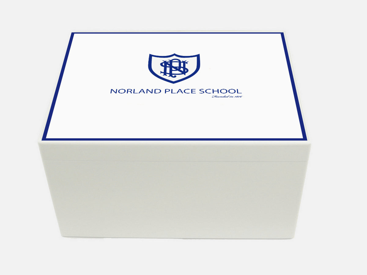 Norland Place School Memory Wood Box - A4 Chest - Personalised