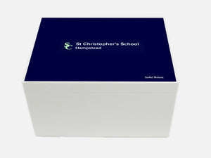 St Christophers Hampstead School Memory Wood Box - A4 Chest - Personalised
