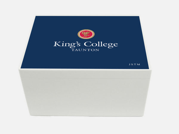 Kings College Taunton School Memory Wood Box  - A4 Chest - Personalised