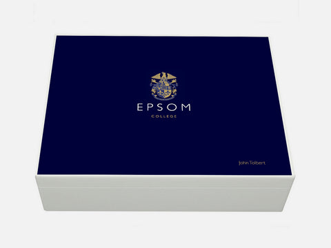 A4 Box - Personalised Epsom College School Memory Wood Box