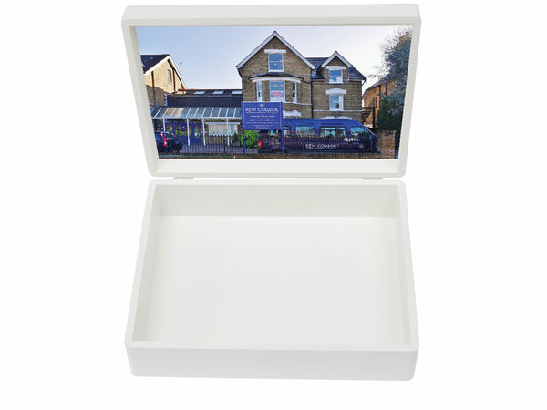 Kew College School Memory Wood Box - A4 box - Personalised