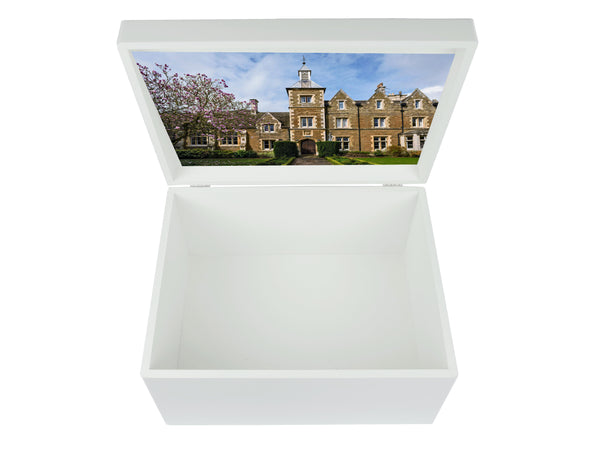 Oakham School Memory Wood Box - A4 Chest - Black - Personalised