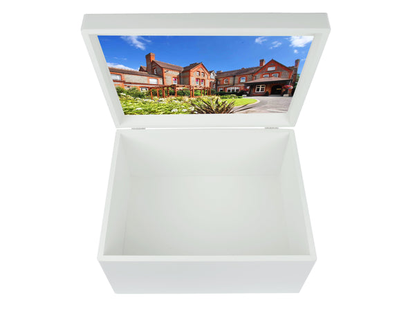 St George's Ascot School Memory Wood Box - A4 Chest - White - Personalised