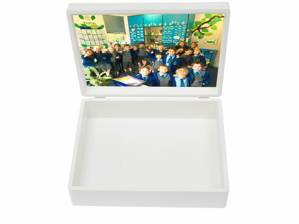 Kew Green School Memory Wood Box - A4 box - School Photo - Personalised