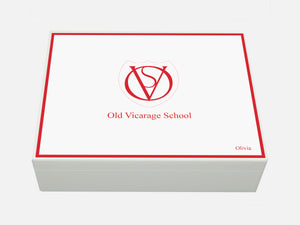Old Vicarage School Memory Wood Box - A4 Box -  Personalised