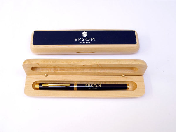Maple Pen Case only - 25 x Personalised School Maple Pen Case with Crest or Logo or colour top (from £7 per case + VAT)