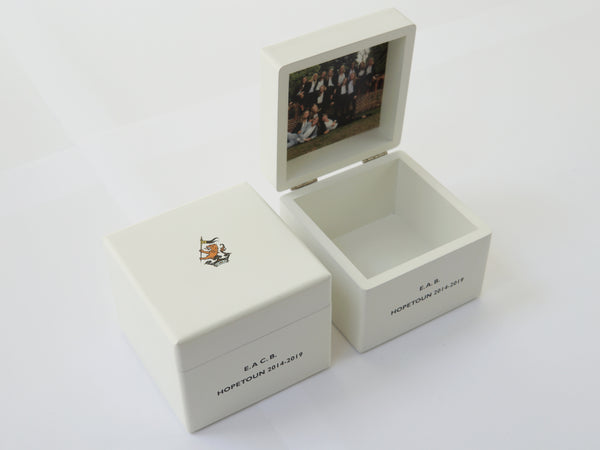 Small White Personalised Keepsake  Box