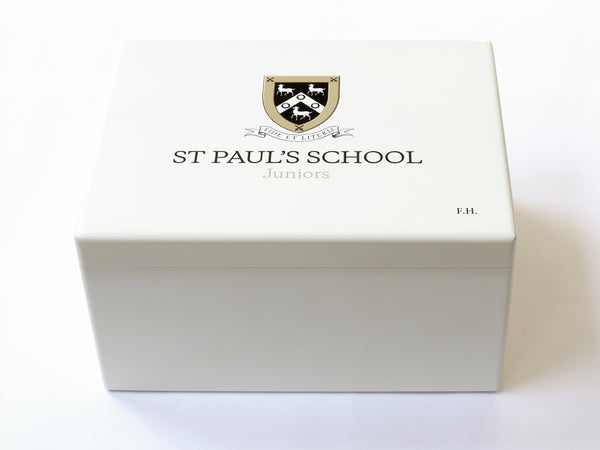 Luxury White A4 Document Wood Box - Large