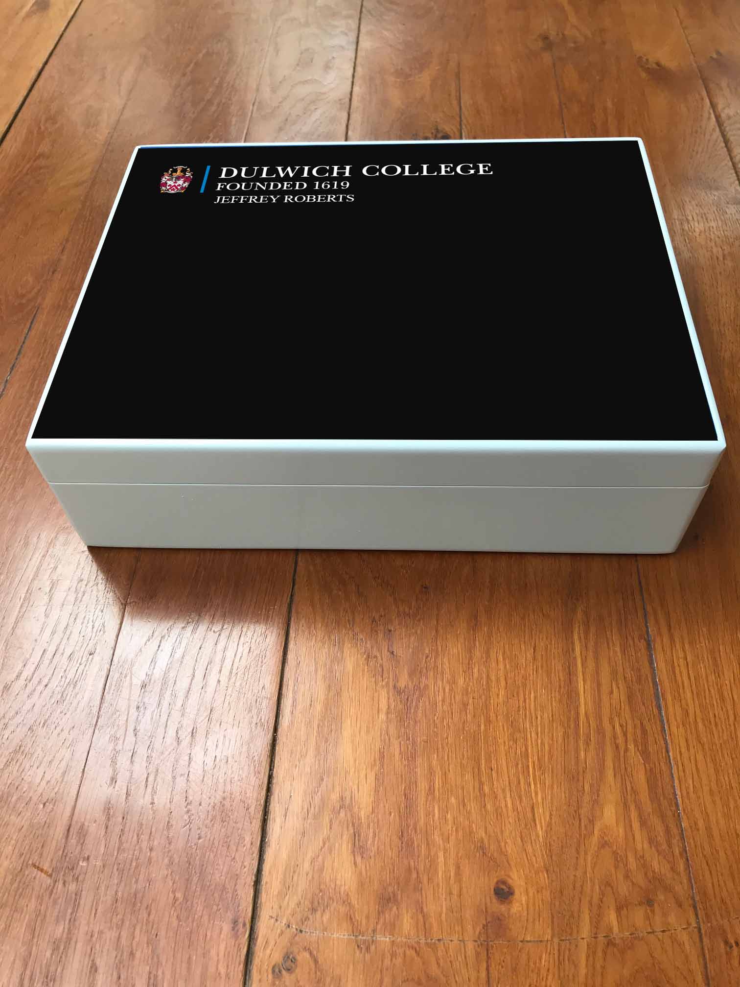 A4 Box - Personalised Dulwich College School Memory Wood Box