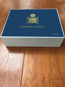 Emanuel School Memory Wood Box - A4 Box - Personalised