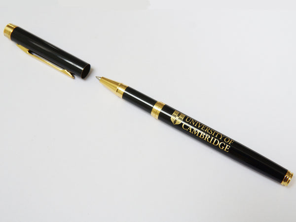 50 x Luxury Engraved Black Pen| 50 x Personalised Maple Pen Case | Colour Top (from £9 per pen&case +VAT)