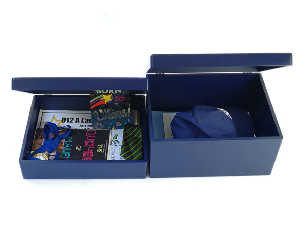 Bute House School Memory A4 Chest Wood Box - Blue - Personalised