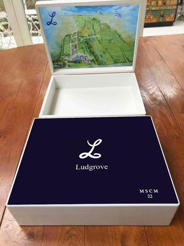 Ludgrove School Memory Wood Box - A4 box - Personalised