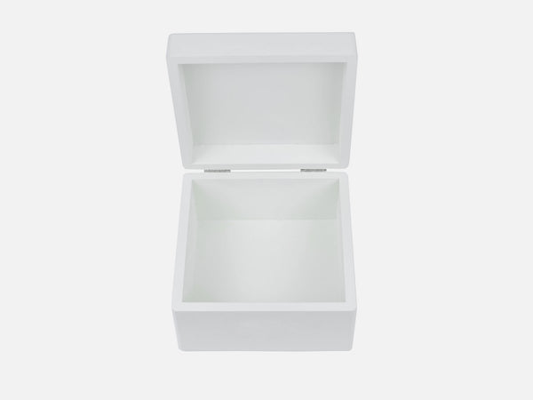 Luxury White Wooden Medium Gift Box 160 x 160 x 100 mm
