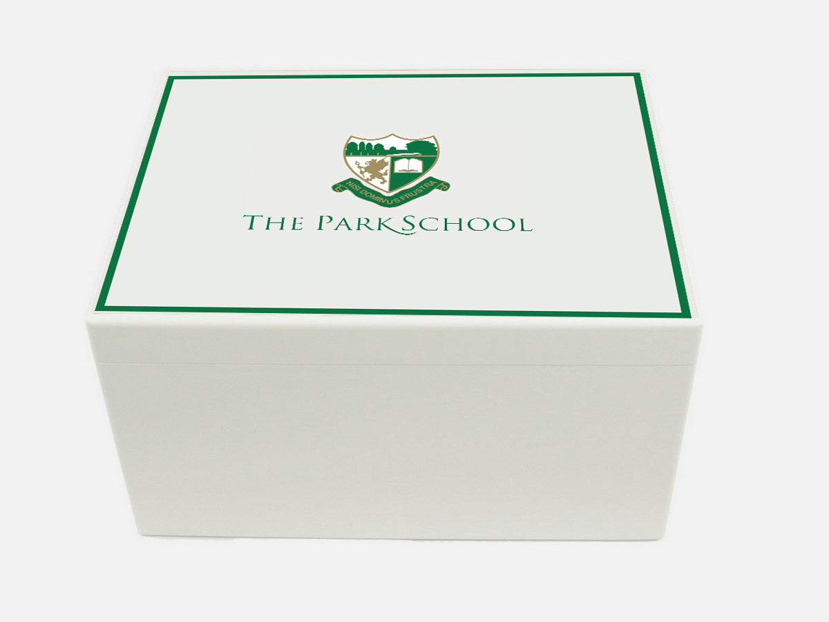 Park School Memory Wood Box - A4 Chest - Personalised
