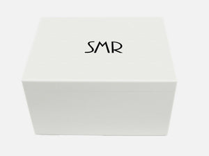 Keepsake box personalised white extra large with initials