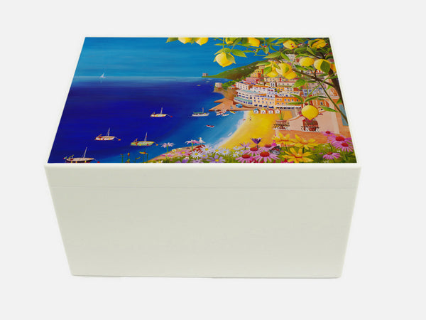 YOUR ARTWORK  on a Premium White A4 Chest Wooden Gift Box  335 x 260 x 180 mm