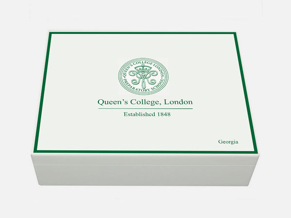 Queen's College  Preparatory School Memory Wood Box - A4 Box  - Personalised