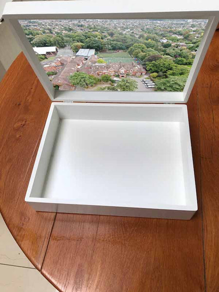 Rokeby School Memory Wood Box - A4 box - Personalised