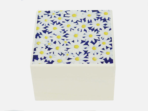 White Daisies Wooden Gift Box