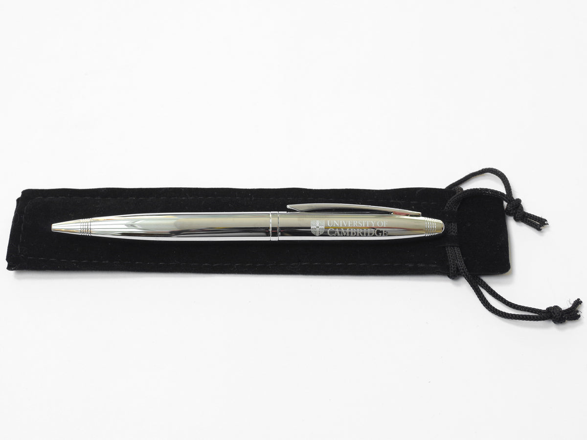 Engraved Pen - 25 x Silver Ball Pen & Black Velvet Case (£9 per pen&case + VAT)