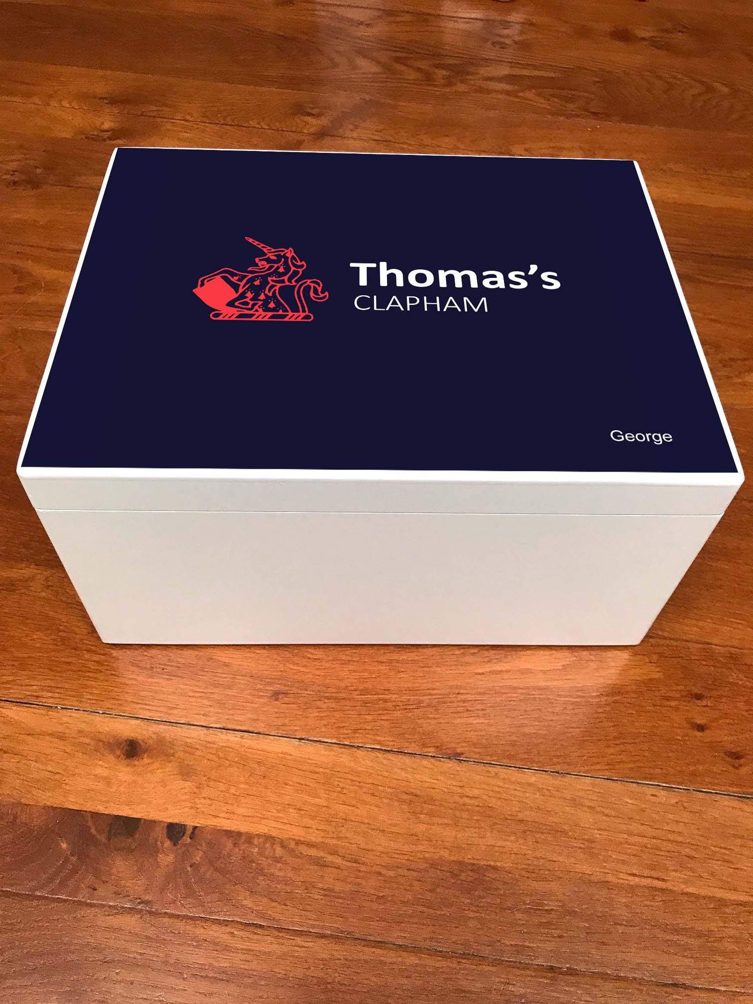 Thomas's Clapham School Memory Wood Box - A4 Chest - Personalised