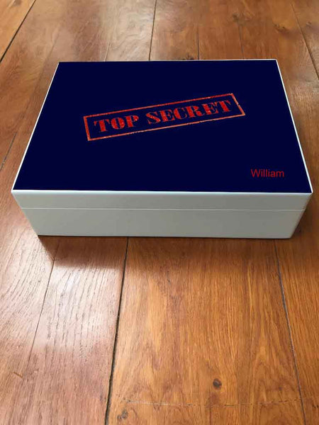 Personalised Top Secret File Box