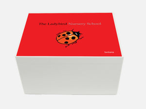 Ladybird Nursery School Memory Wood Box - A4 Chest - Personalised
