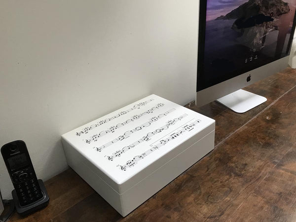 Luxury box file with music notes