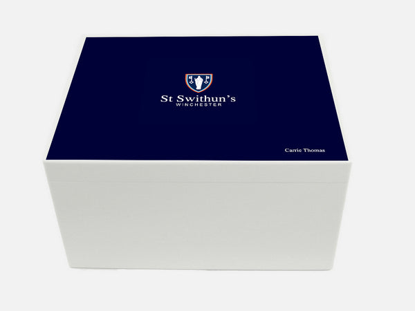 St Swithuns School Memory Wood Box - A4 Chest - Personalised