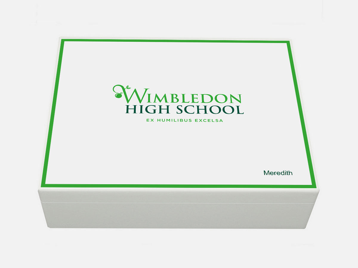 Wimbledon High School Memory Wood Box - A4 box - Personalised